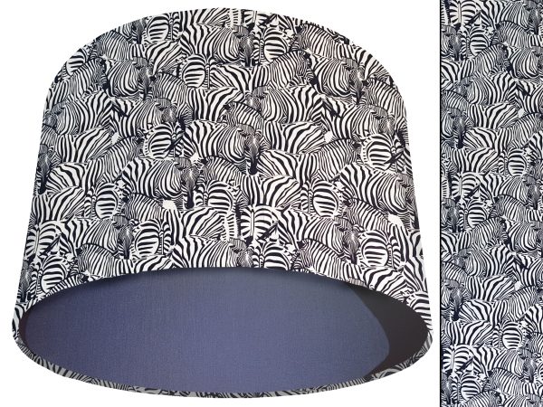 Zebra Print Light Shade Blue, Bold Home Interior Lighting