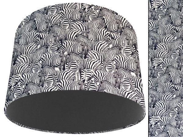 Zebra Print Light Shade Dark Grey, Bold Home Interior Lighting