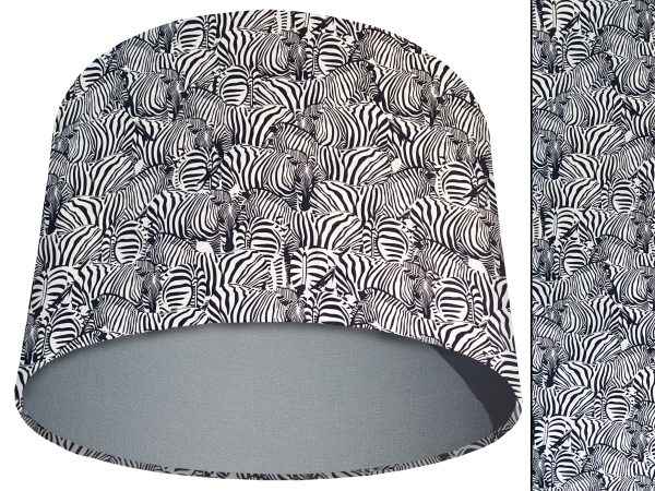 Zebra Print Light Shade Light Grey, Bold Home Interior Lighting