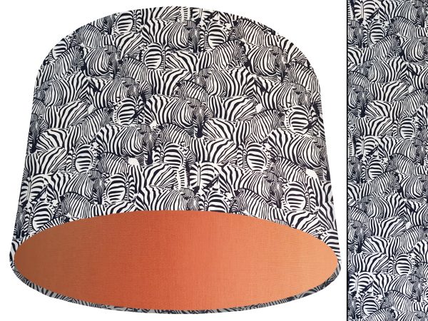Zebra Print Light Shade Orange, Bold Home Interior Lighting