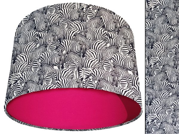 Zebra Print Light Shade Pink, Bold Home Interior Lighting