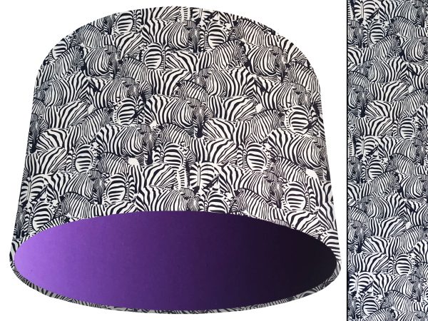 Zebra Print Light Shade Purple, Bold Home Interior Lighting