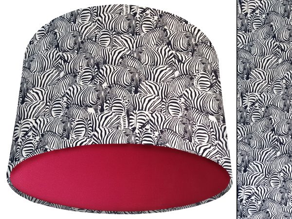 Zebra Print Light Shade Red, Bold Home Interior Lighting