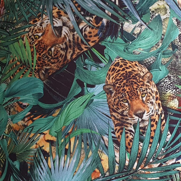 Dark Big Cats Velvet Fabric - 2K Gallery - Big Cats Dark