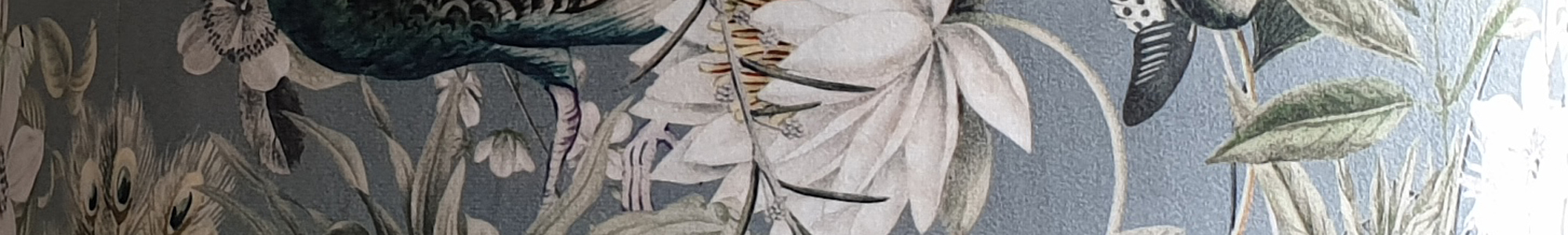 Banner 300 - Victorian Botanical Blue & Grey
