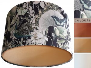Victorian Botanical Dark Velvet Lampshade Gold, Classic Home