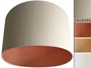 Cream Lampshade Copper, Plain Cream Light Shade
