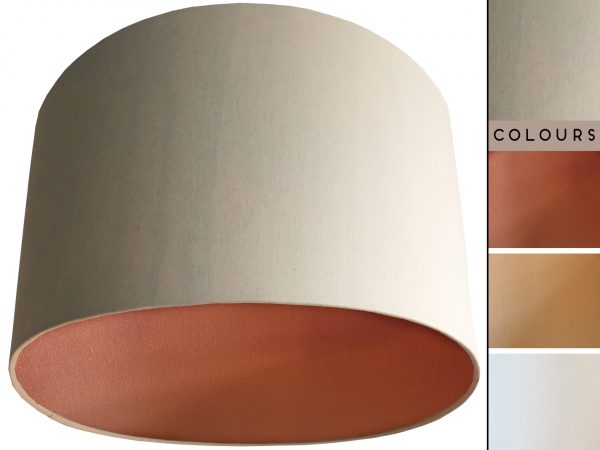 Cream Lampshade Copper, Plain Cream Light Shade