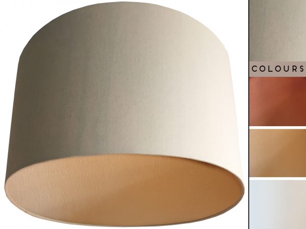 Cream Lampshade Gold, Plain Cream Light Shade