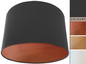 Dark Grey Lampshade Copper, Plain Grey Light Shade