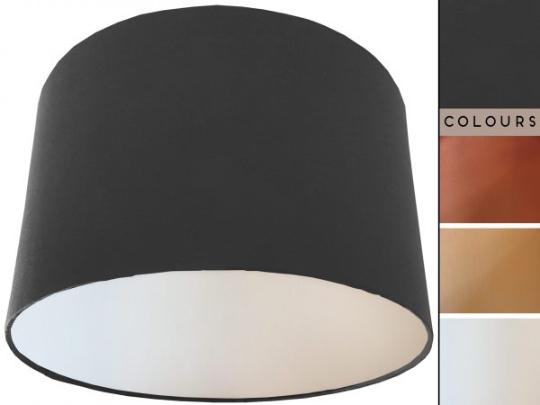 Dark Grey Lampshade White, Plain Grey Light Shade