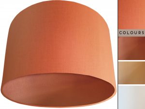 Orange Lampshade Copper, Plain Orange Light Shade