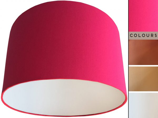 Pink Lampshade White, Plain Hot Pink Light Shade