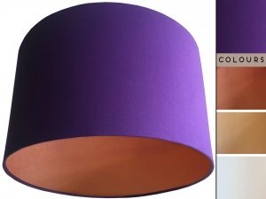 Purple Lampshade Copper, Plain Plum Purple Light Shade