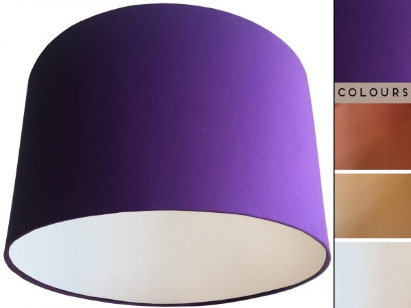 Purple Lampshade White, Plain Plum Purple Light Shade
