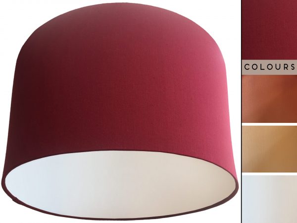 Red Lampshade White, Plain Cherry Red Light Shade