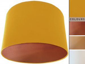 Yellow Lampshade Copper, Plain Mustard Yellow Light Shade