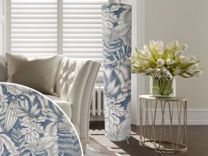 Blue Tropical Floor Lamp, Tropical Home Interior