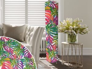 Bright Palm Floor Lamp, Vibrant Home Interior