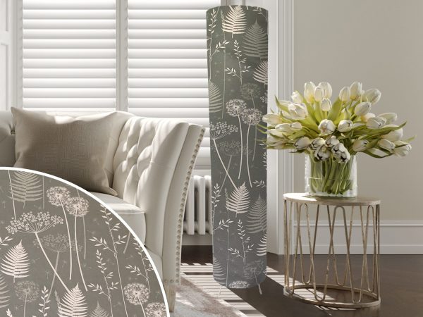Dark Moss Floor Lamp, Botanical Home Interior
