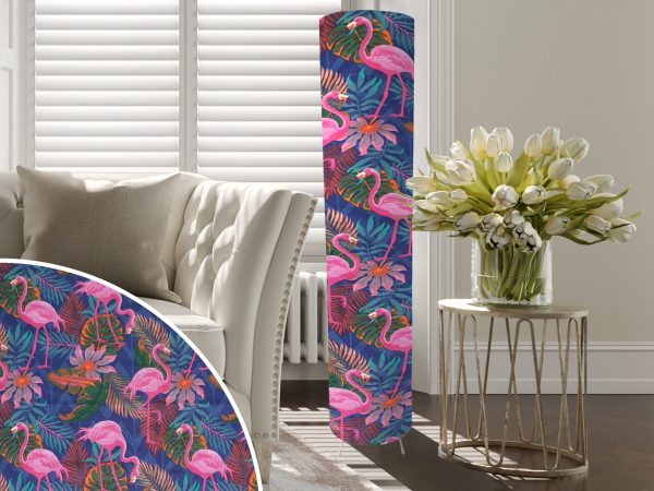 Flamingo Floor Lamp, Animal Print Lampshade