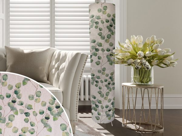 Honesty Green Floor Lamp, Botanical Lampshade