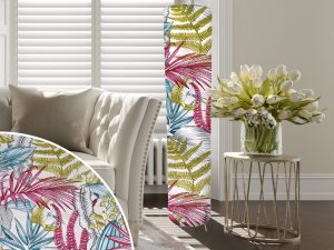 White Tropical Pink Floor Lamp, Bold Lighting Idea