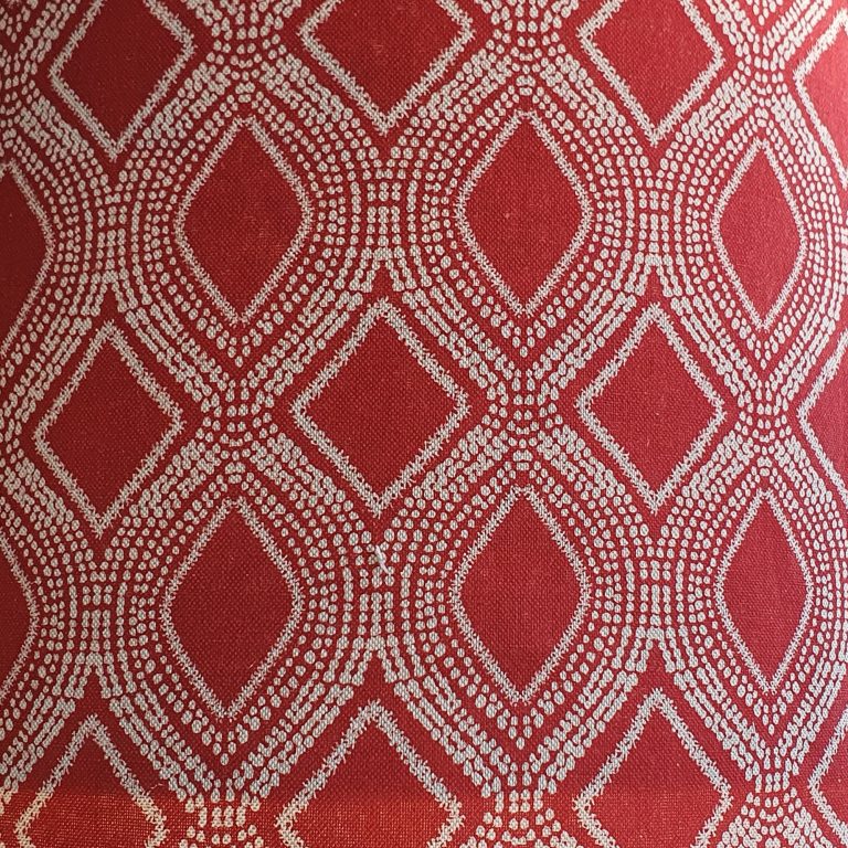 Bohemian Red Fabric - 2K Gallery - Boho Oval Red