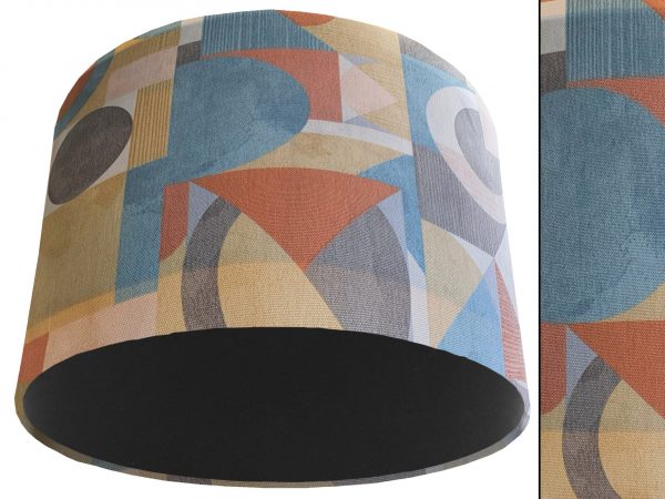 Art Deco Light Shade Black, Modern Geometric Interior Light