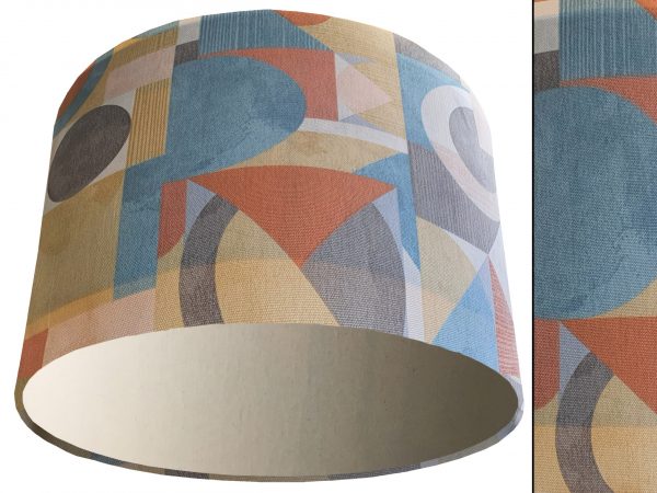 Art Deco Light Shade Cream, Modern Geometric Interior Light