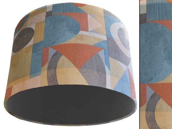 Art Deco Light Shade Dark Grey, Modern Geometric Interior Light