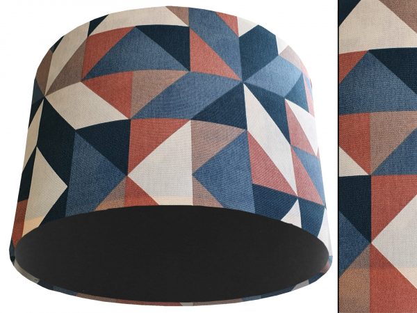 Modern Geometric Light Shade Black, Art Deco Lampshade