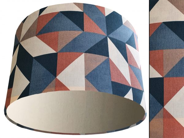 Modern Geometric Light Shade Cream, Art Deco Lampshade