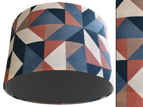 Modern Geometric Light Shade Dark Grey, Art Deco Lampshade