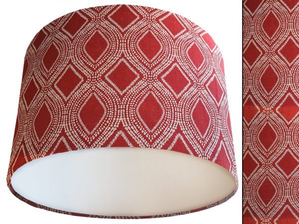 Boho Red Light Shade White, Bohemian Home Interior