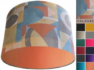 Art Deco Light Shade Orange, Modern Geometric Interior Light