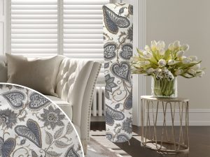Cream Paisley Floor Lamp, Modern Interior Lighting