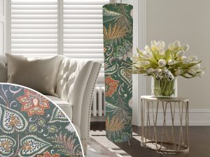 Green Paisley Floor Lamp, Country Home Interior