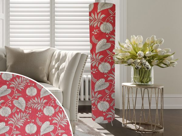Pink Paisley Floor Lamp, Vibrant Interior Lighting